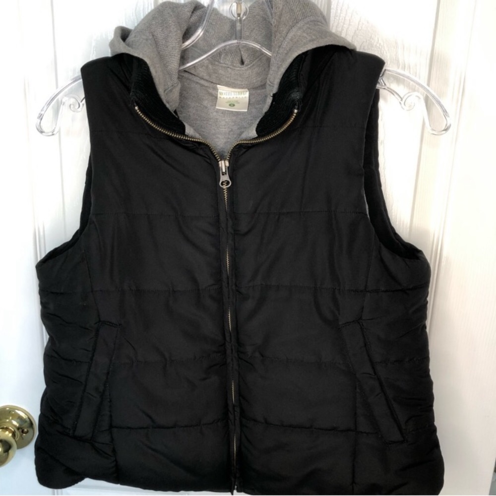 Motherhood Maternity Hooded Black Vest